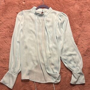 Elegant Light Blue Women's Top